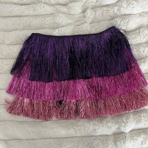 Nasty Gal Tinsel Fringe Shorts